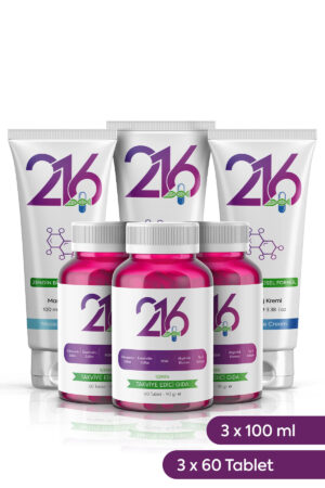 216 Kas ve Eklem Masaj Kremi 100 ml + Tablet 60 Adet - 3'lü Set